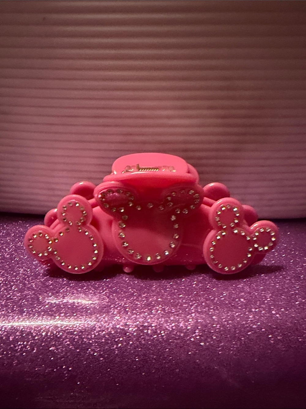Disney x Baublebar Pink Rhinestone Mouse Hair Clip